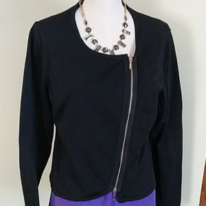 White House Black Market black zip up sz L